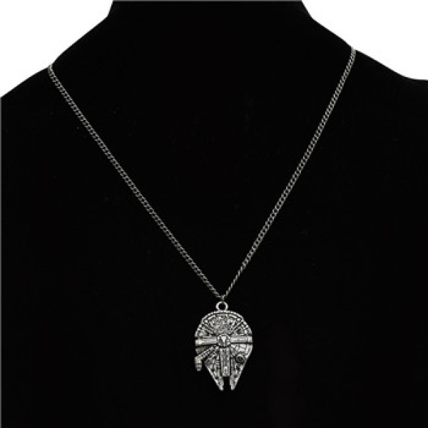N-6114 Vintage Gun Black Cartoon Avatar Alloy Pendant Necklace Jewelry