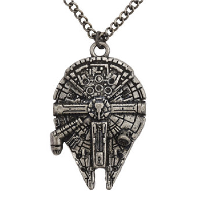 N-6114 Vintage Gun Black Cartoon Avatar Alloy Pendant Necklace Jewelry