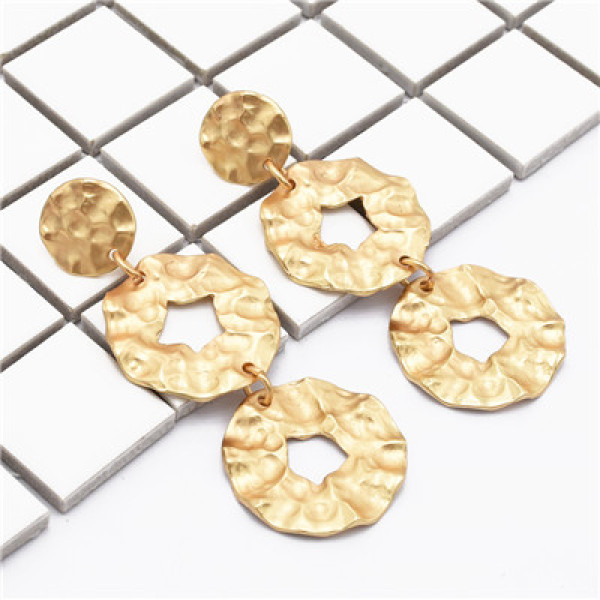 E-4806 Bohemian Alloy Dangle Earring Big Circle Ear Stud for Fashion Women Party