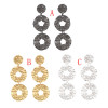 E-4806 Bohemian Alloy Dangle Earring Big Circle Ear Stud for Fashion Women Party