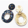 E-4822 6 Colors Fashion Rhinestone Enamel Drop Earrings for Women Wedding Party Jewelry Gift