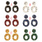 E-4822 6 Colors Fashion Rhinestone Enamel Drop Earrings for Women Wedding Party Jewelry Gift