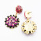 E-4820 Handmade Bohemian Flower Rhinestone Drop Earrings Hook Earring for Women Party Jewelry