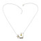 N-3319 Fashion Chaem Silver Plated Cat Crystal Long Chain Pendant Necklace