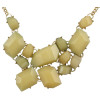 N-4252 New Fashion Chunky Charming Gold Tone Metal Candy Resin Gem Bib Necklace