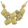 N-4252 New Fashion Chunky Charming Gold Tone Metal Candy Resin Gem Bib Necklace