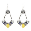 E-4815 Vintage Elegant Simulated Glass Crystal Rhinestone Long Drop Earrings for Women Bridal Wedding Party Jewelry