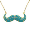 N-2830 Fashion Colorful Enamel Gold Plated Personalized Beard Shape Pendant Necklace