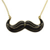 N-2830 Fashion Colorful Enamel Gold Plated Personalized Beard Shape Pendant Necklace