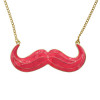 N-2830 Fashion Colorful Enamel Gold Plated Personalized Beard Shape Pendant Necklace