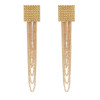 E-4818 Fashion Silver Gold Black Gun Color Link Chain Tassel Drop Dangle Earrings for Women Boho Party Jewelry