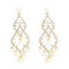 E-4825 Trendy Wedding Earring Full Artificial Pearl Rhinestone Drop Earrings For Women Jewelry Design