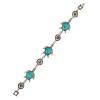 N-6512-T  Bohemian Vintage Ethnic Silver plated Gypsy Tortoise Pendant Necklaces Rhinestone Bracelet Jewelry Set