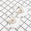 E-4824 Handmade Hairball Tassel Drop Earrings Flower Crystal Earrings for Women