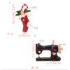P-0411 2 Styles Sewing Machine Christmas Socks Brooch Pins for Women Party Fashion Accessories