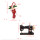 P-0411 2 Styles Sewing Machine Christmas Socks Brooch Pins for Women Party Fashion Accessories
