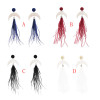 E-4828 Korea style Elegant alloy vintage drop white feather dangling earrings