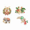 P-0412 4 Styles Trendy Bohemian Animal Gold Rhinestone Brooch For Women Jewelry Design