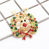P-0412 4 Styles Trendy Bohemian Animal Gold Rhinestone Brooch For Women Jewelry Design