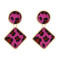 E-4826 2 Colors Personality  Big Fashion Multilayer Spot Pattern Cloth Square Round  Drop Earrings  Gold Metal Geometric Earrings