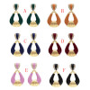 E-4830 6 Colors Personality Trendy Alloy Water Prop Shapes Rhinestone Earring For Women Jewelry Design