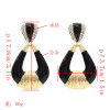 E-4830 6 Colors Personality Trendy Alloy Water Prop Shapes Rhinestone Earring For Women Jewelry Design