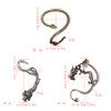 E-1203 E-1205 E-1204 4 Styles  Fashion Gothic Punk Silver Bronze  plated Cuff Clip Earings Unique stud Earrings Jewelry