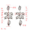 E-4832 2 Colors Personality Trendy Alloy Leaf Shapes Rhinestone Earring For Women Jewelry Design
