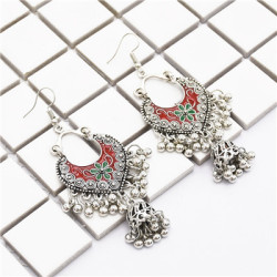 E-4831 Vintage Silver Tassel Drop Dangle Earrings For Women Jewelry Design