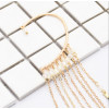 E-4834 Europea Style Feather Long Ears Hanging Earrings ear clip cuff For Women Jewelry