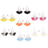 E-4836 8 Colors Trendy Sheet Metal Plastic Paper Tassel Drop Earring For Women Jewelry Design