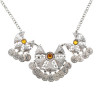 N-5068 Vintage Tribe Golden Silver Geometry Design Carving Coin Choker Necklace