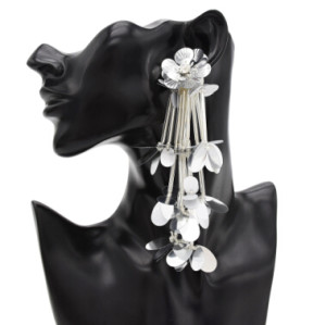 E-4843 Bohemian Vintage Sequins Flower Earrings Acrylic Sequins Tassel Earrings Pendant Drop Dangle Earrings Hook Earring