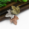 P-0409 Fashion Silver Plated Alloy Leave Shape Brooch Pin Suit Jacket Accessories For Women & Girls Accessory