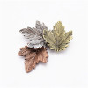 P-0409 Fashion Silver Plated Alloy Leave Shape Brooch Pin Suit Jacket Accessories For Women & Girls Accessory