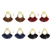 E-4849 4 Colors Gold Metal Round Stud Circle Pendant Earrings Short Tassel  Drop Earrings for Women Boho Party Fashion Jewelry