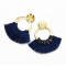 E-4849 4 Colors Gold Metal Round Stud Circle Pendant Earrings Short Tassel  Drop Earrings for Women Boho Party Fashion Jewelry