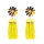 E-4850 Bohemian Flower Crystal Stud Seed Bead Drop Earrings Tassel Fringe Earrings