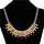N-0573 New Fashion Charming Rhinestone Chain Oblong Resin Gem Choker Necklace