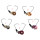 N-7117  Cute 5 Colors Elegant Pearls Plastic Flower Pendant Gothic Choker Bid Necklace Artificial Leather Geometric Pendant for Women Jewelry