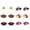 E-4851 Fashion Resin Crystal Beads Statement Plastic Tassel Drop Earrings for Women Boho Party Jewelry Gift