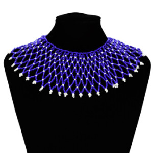 N-7115 Bohemian Resin Bead Tassels Fashion Choker Necklace Pendant