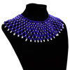 N-7115 Bohemian Resin Bead Tassels Fashion Choker Necklace Pendant