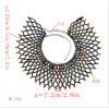 N-7115 Bohemian Resin Bead Tassels Fashion Choker Necklace Pendant