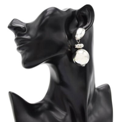 E-4853 2 colors Bohemian Vintage Silver Gold Round Oval Ball Tassel Dangle Earrings Drop Earrings Personality Women Ear Jewelry