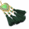 E-4858 5 Colors Trendy Alloy Tassel Heart Drop Earring For Women Jewelry Design