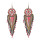 E-4863 * Handmade Bohemian Big Long Drop Dangle Earrings Fringe Tassel Beaded Earring
