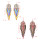 E-4863 * Handmade Bohemian Big Long Drop Dangle Earrings Fringe Tassel Beaded Earring