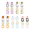E-4864 5 Colors Trendy Resin Three Section Drop Earring For Women Jewelry Design