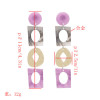 E-4864 5 Colors Trendy Resin Three Section Drop Earring For Women Jewelry Design